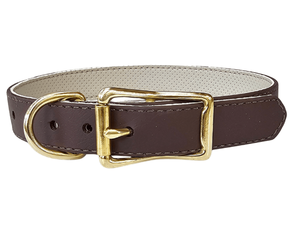 Dog Collar BioThane®Brass Lined Med/Large/XLarge 25mm