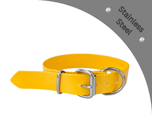 Working Dog Collar Stainless Steel PVC 32mm